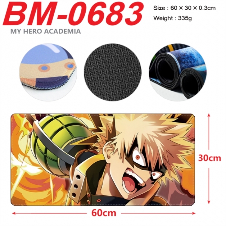 My Hero Academia Anime peripheral lock edge mouse pad 60X30cm