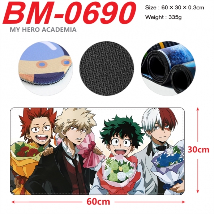My Hero Academia Anime peripheral lock edge mouse pad 60X30cm