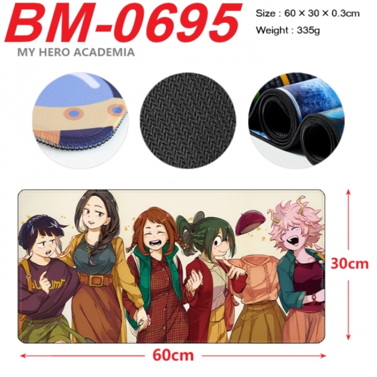 My Hero Academia Anime peripheral lock edge mouse pad 60X30cm