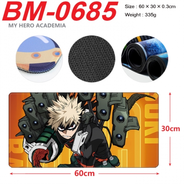 My Hero Academia Anime peripheral lock edge mouse pad 60X30cm
