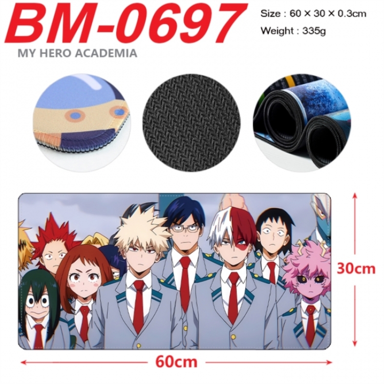 My Hero Academia Anime peripheral lock edge mouse pad 60X30cm