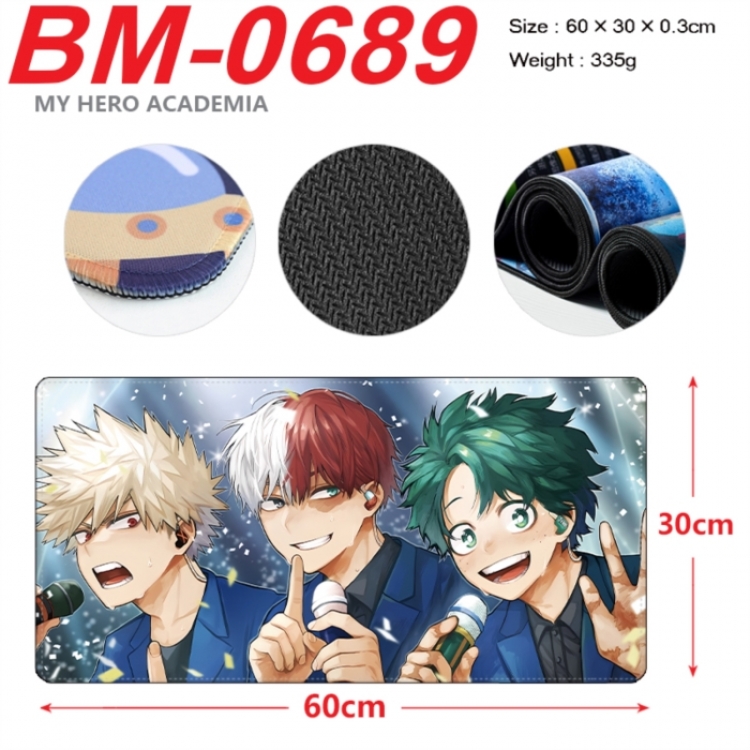 My Hero Academia Anime peripheral lock edge mouse pad 60X30cm