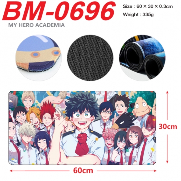 My Hero Academia Anime peripheral lock edge mouse pad 60X30cm