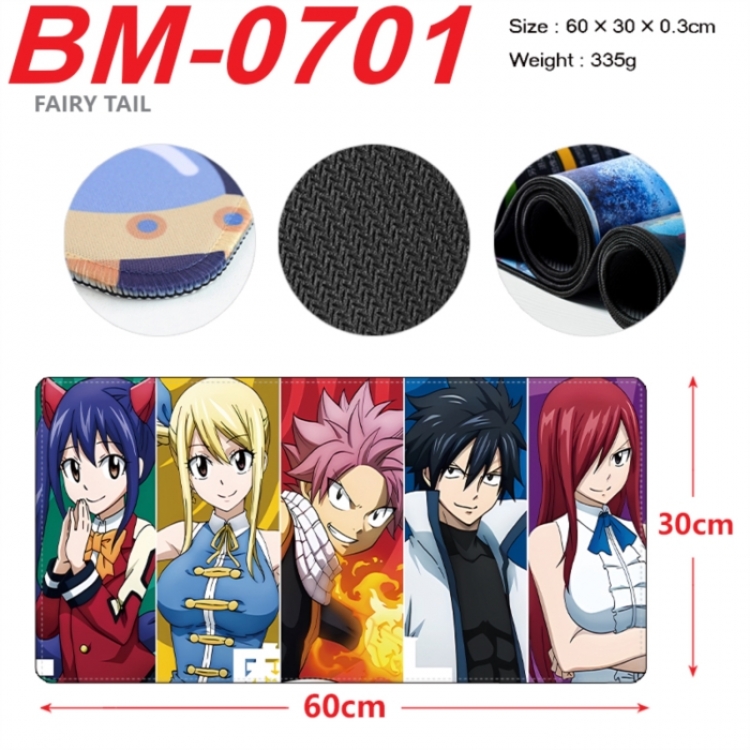 Fairy tail Anime peripheral lock edge mouse pad 60X30cm