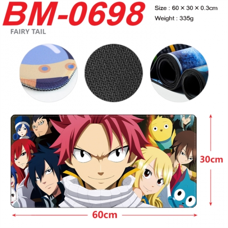 Fairy tail Anime peripheral lock edge mouse pad 60X30cm