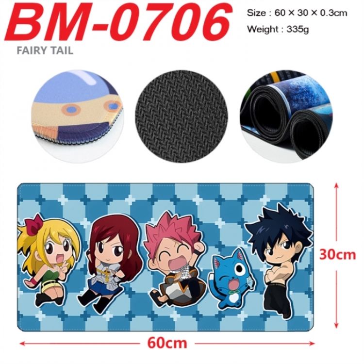 Fairy tail Anime peripheral lock edge mouse pad 60X30cm