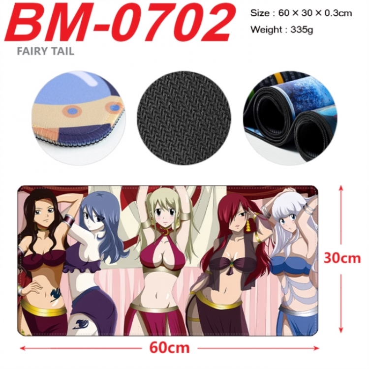 Fairy tail Anime peripheral lock edge mouse pad 60X30cm
