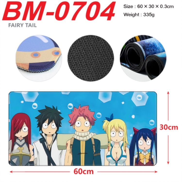 Fairy tail Anime peripheral lock edge mouse pad 60X30cm