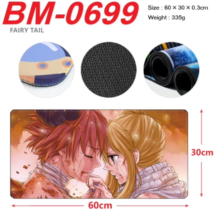 Fairy tail Anime peripheral lock edge mouse pad 60X30cm