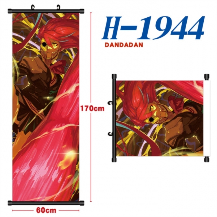 Dandadan Black plastic rod cloth hanging canvas painting Wall Scroll 60x170cm