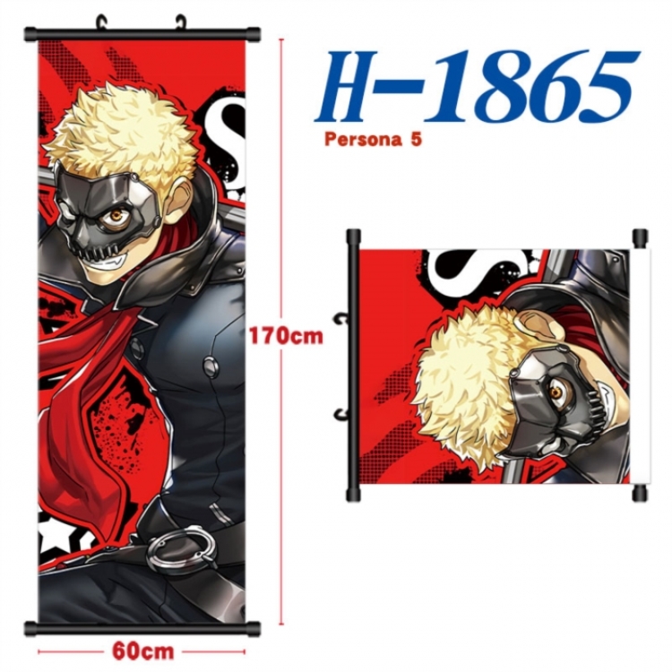 Megami Ibunroku Persona Black plastic rod cloth hanging canvas painting Wall Scroll 60x170cm