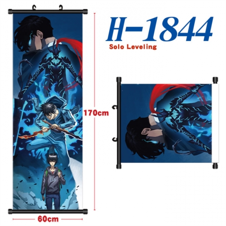 Solo Leveling:Arise Black plastic rod cloth hanging canvas painting Wall Scroll 60x170cm
