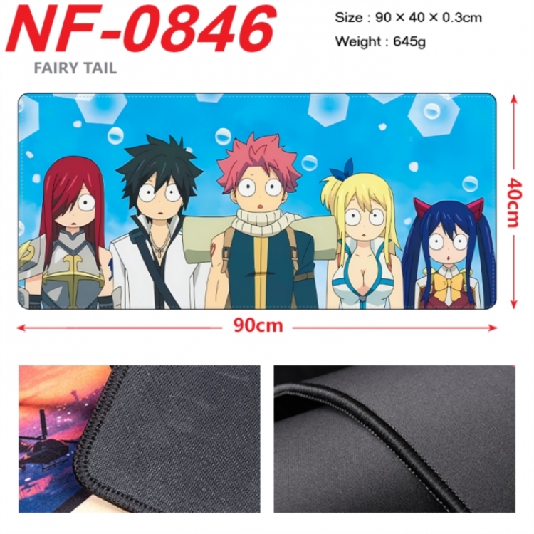 Fairy tail Anime peripheral lock edge mouse pad 90X40cm