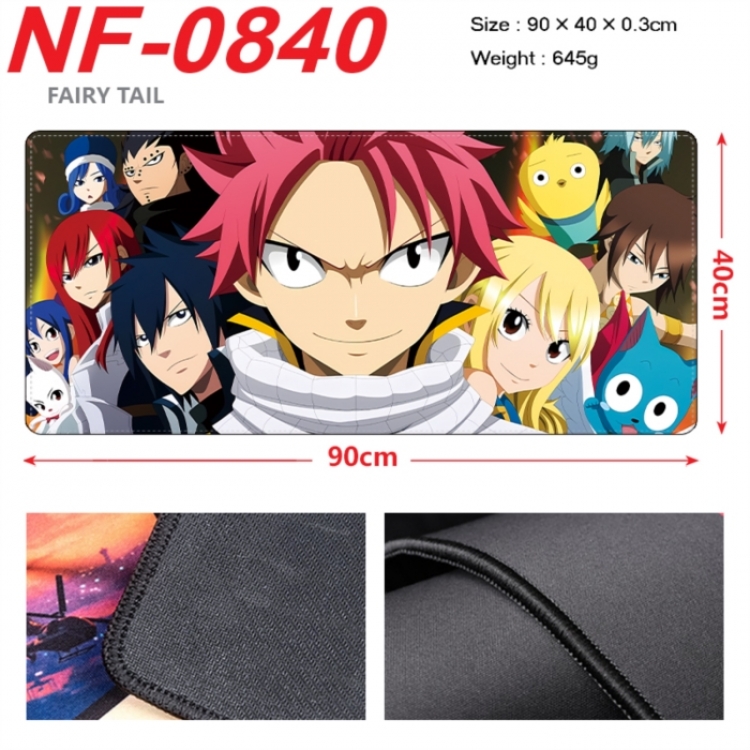 Fairy tail Anime peripheral lock edge mouse pad 90X40cm