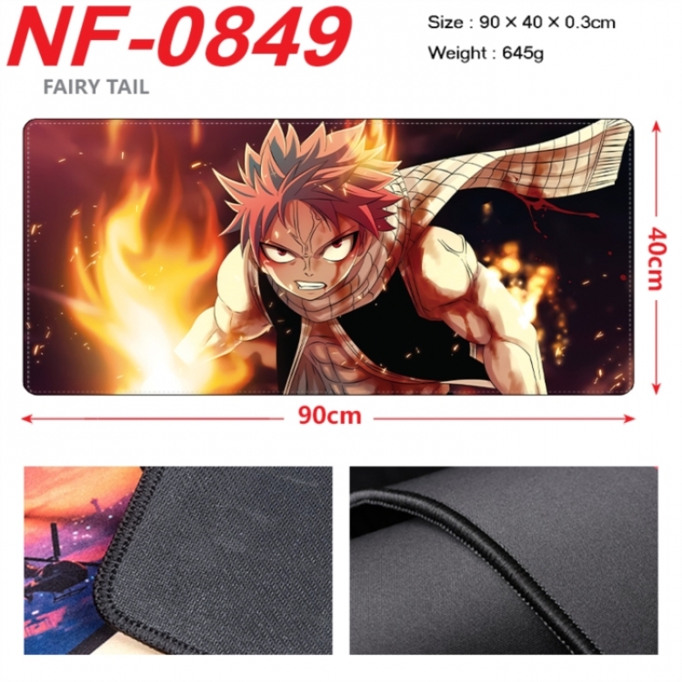Fairy tail Anime peripheral lock edge mouse pad 90X40cm