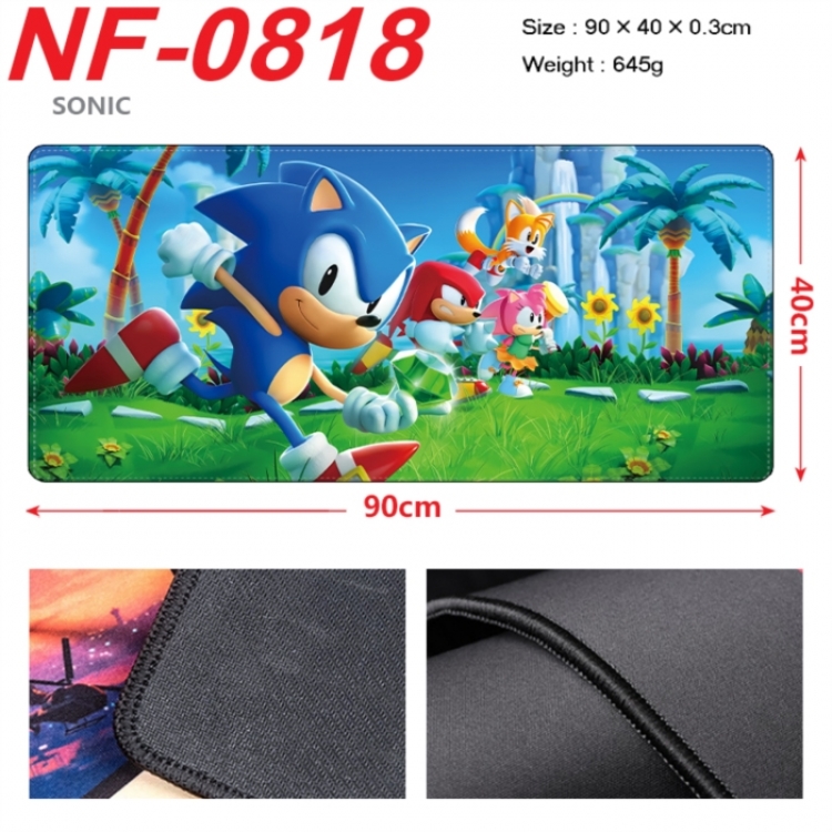 Sonic The Hedgehog Anime peripheral lock edge mouse pad 90X40cm