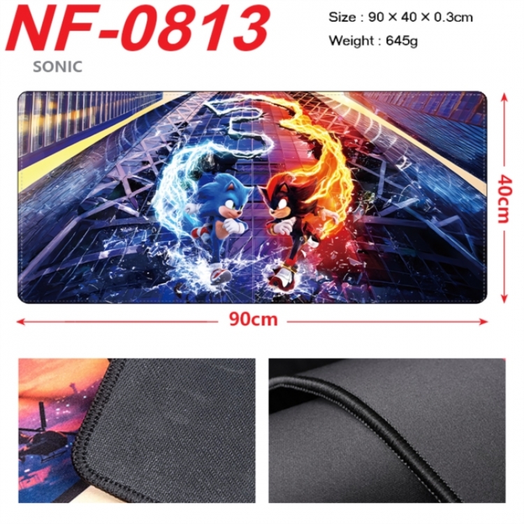 Sonic The Hedgehog Anime peripheral lock edge mouse pad 90X40cm