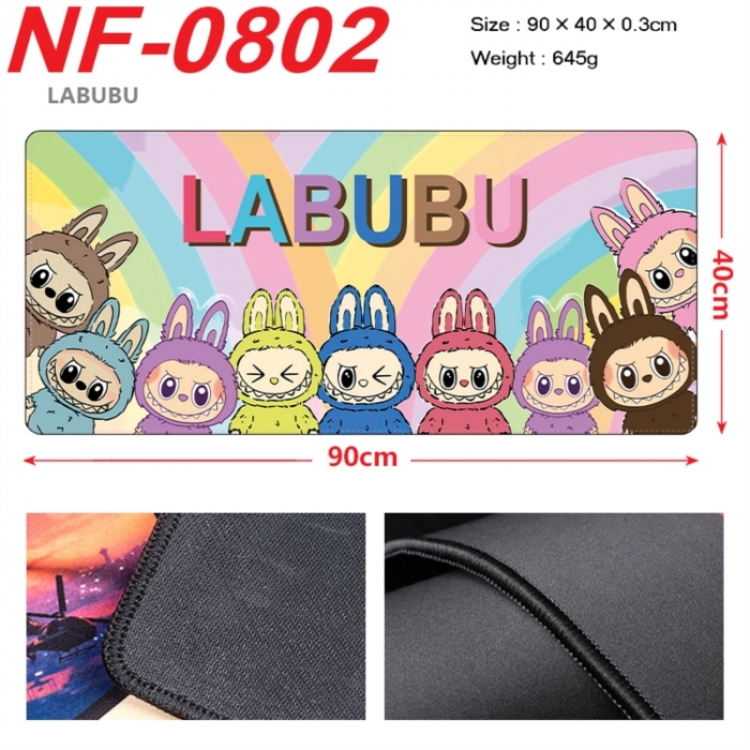 Labubu Anime peripheral lock edge mouse pad 90X40cm