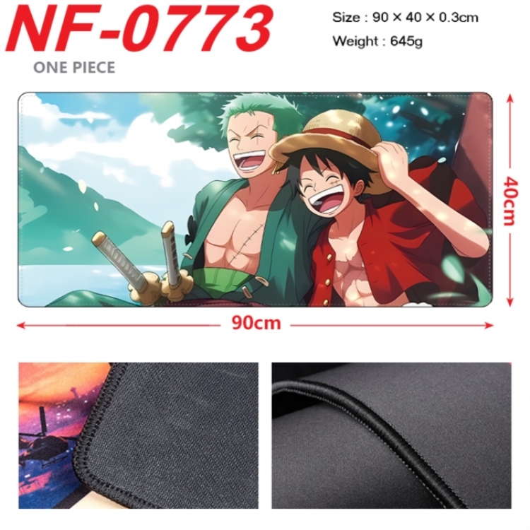 One Piece Anime peripheral lock edge mouse pad 90X40cm