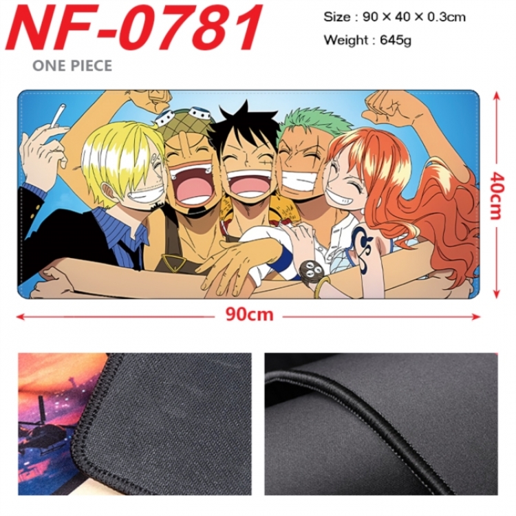 One Piece Anime peripheral lock edge mouse pad 90X40cm