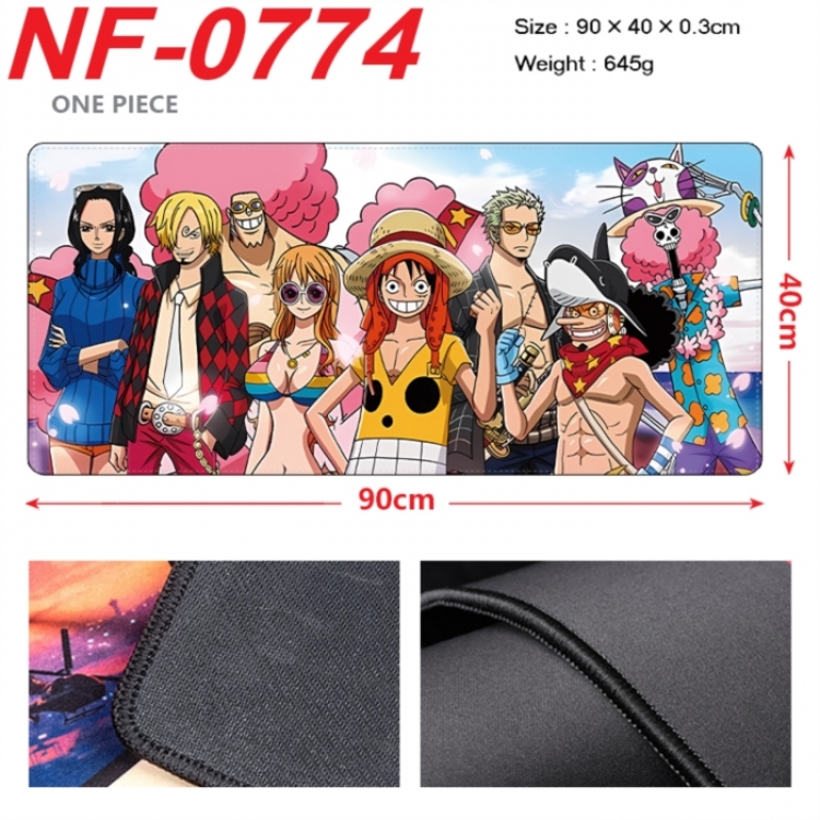 One Piece Anime peripheral lock edge mouse pad 90X40cm