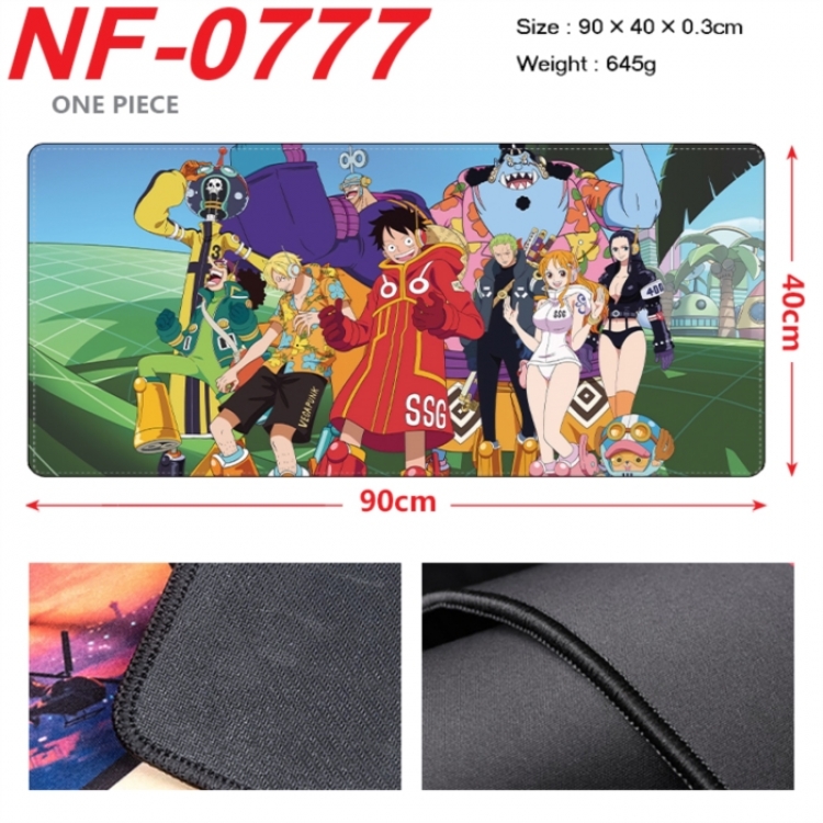 One Piece Anime peripheral lock edge mouse pad 90X40cm