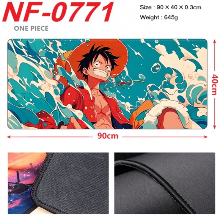 One Piece Anime peripheral lock edge mouse pad 90X40cm