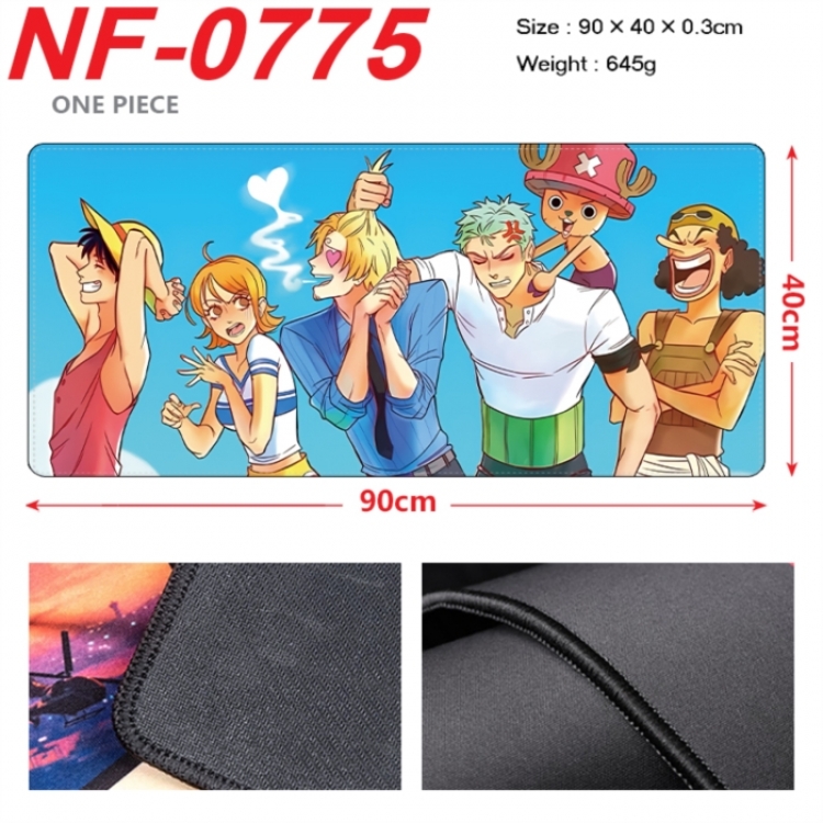 One Piece Anime peripheral lock edge mouse pad 90X40cm
