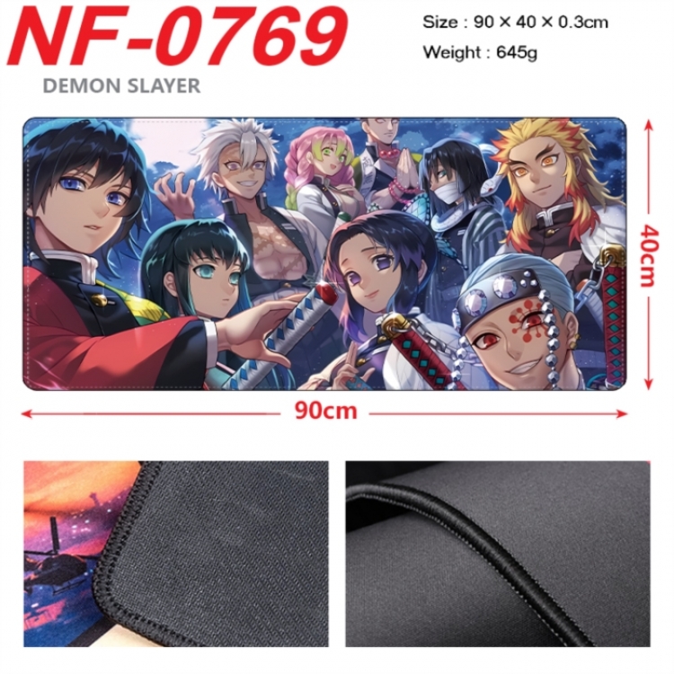 Demon Slayer Kimets Anime peripheral lock edge mouse pad 90X40cm