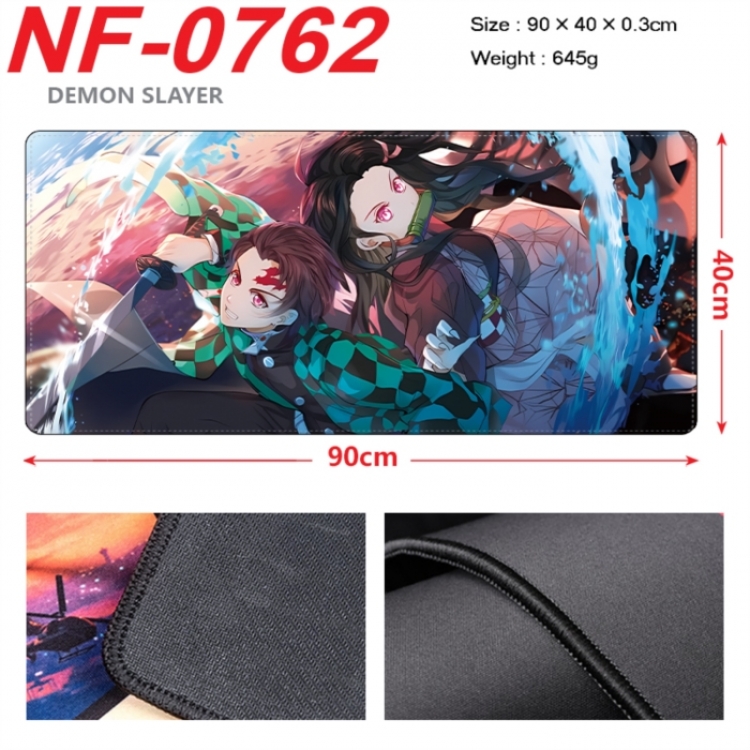 Demon Slayer Kimets Anime peripheral lock edge mouse pad 90X40cm