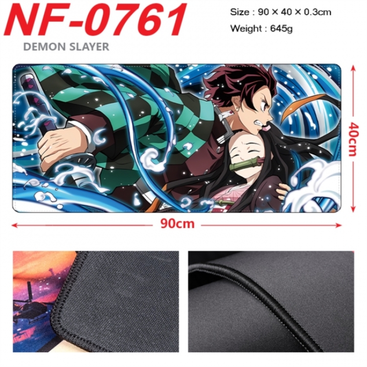 Demon Slayer Kimets Anime peripheral lock edge mouse pad 90X40cm