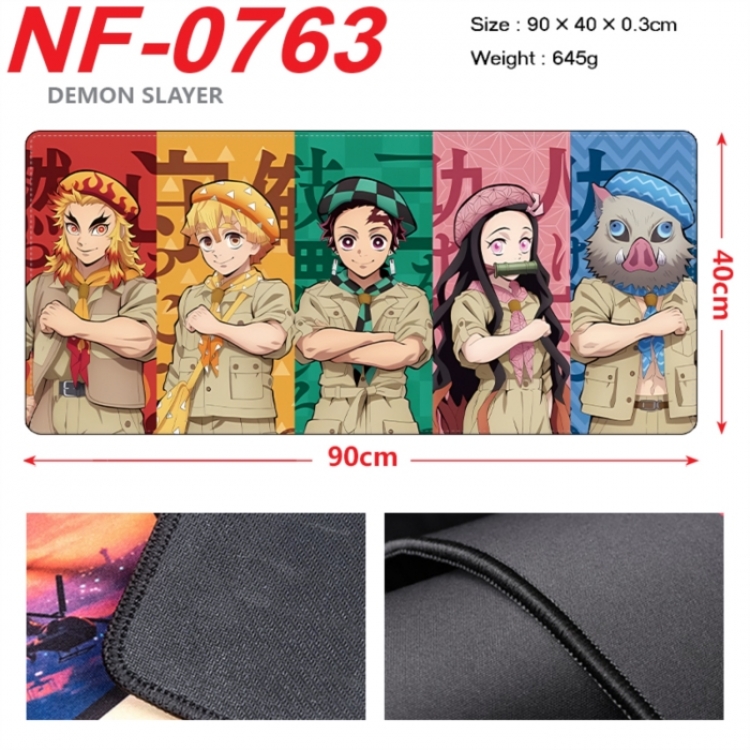 Demon Slayer Kimets Anime peripheral lock edge mouse pad 90X40cm