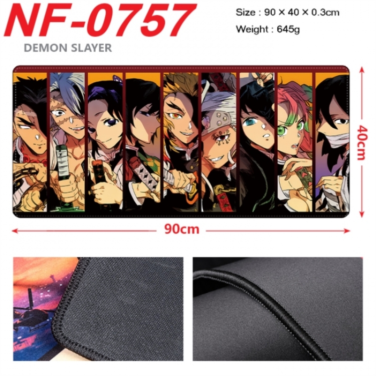 Demon Slayer Kimets Anime peripheral lock edge mouse pad 90X40cm