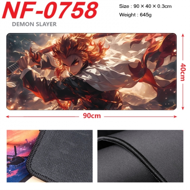 Demon Slayer Kimets Anime peripheral lock edge mouse pad 90X40cm