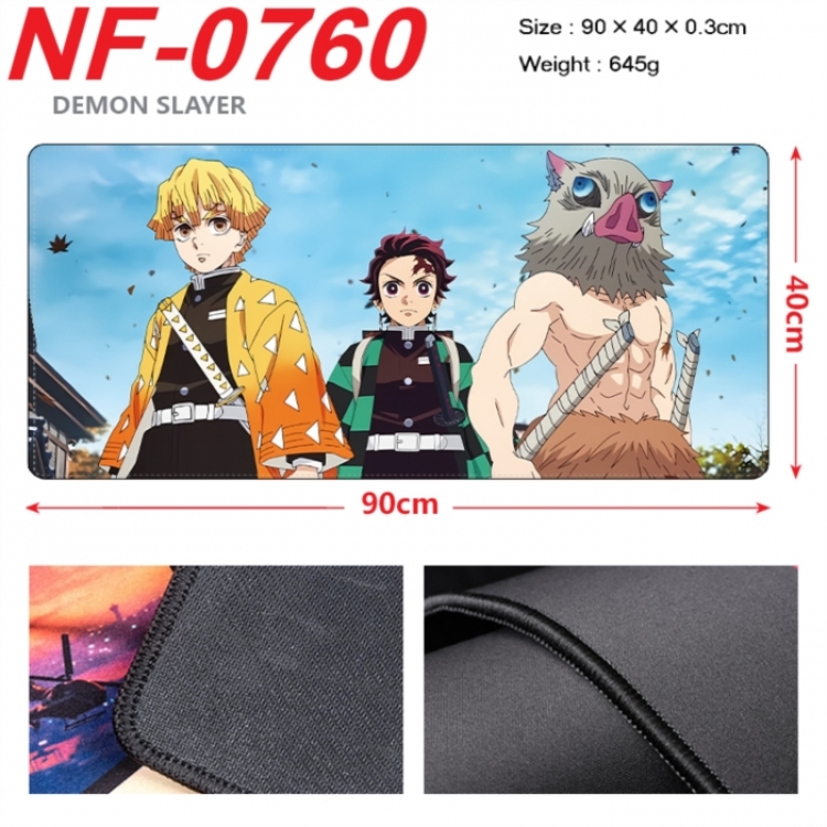 Demon Slayer Kimets Anime peripheral lock edge mouse pad 90X40cm