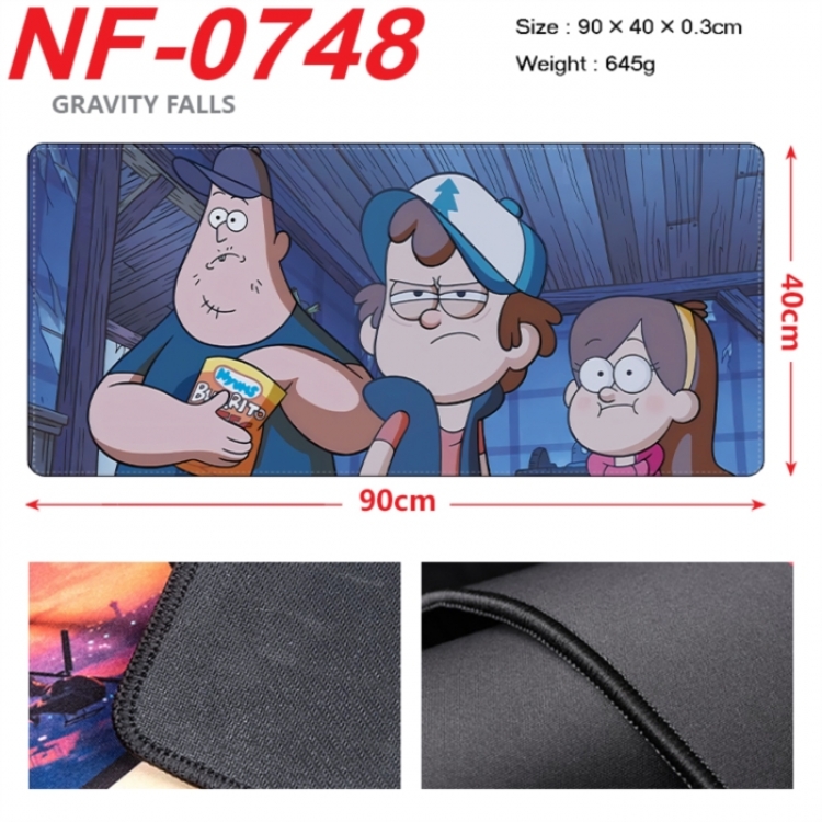 Gravity Falls Anime peripheral lock edge mouse pad 90X40cm