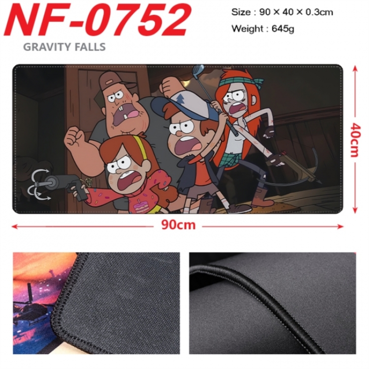 Gravity Falls Anime peripheral lock edge mouse pad 90X40cm