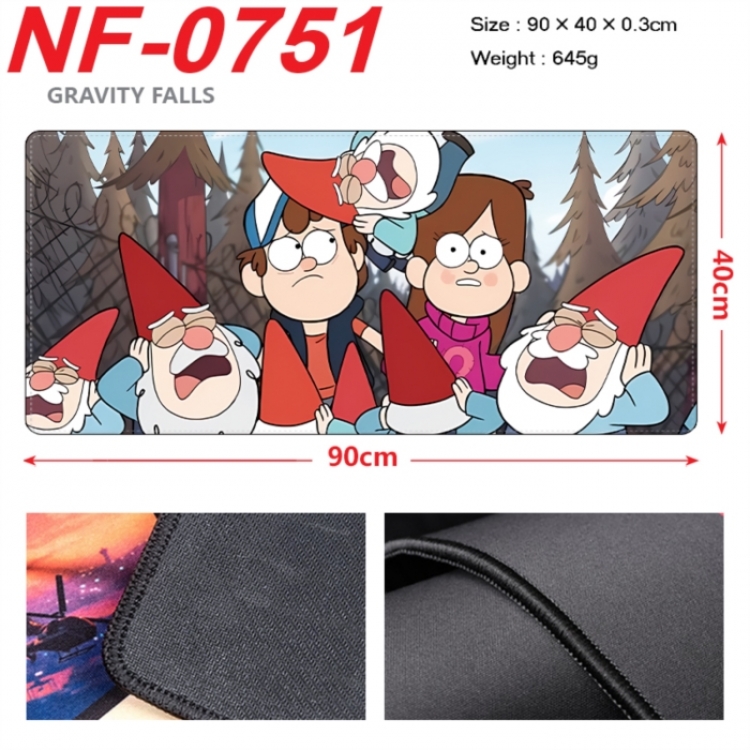 Gravity Falls Anime peripheral lock edge mouse pad 90X40cm
