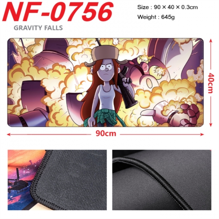 Gravity Falls Anime peripheral lock edge mouse pad 90X40cm