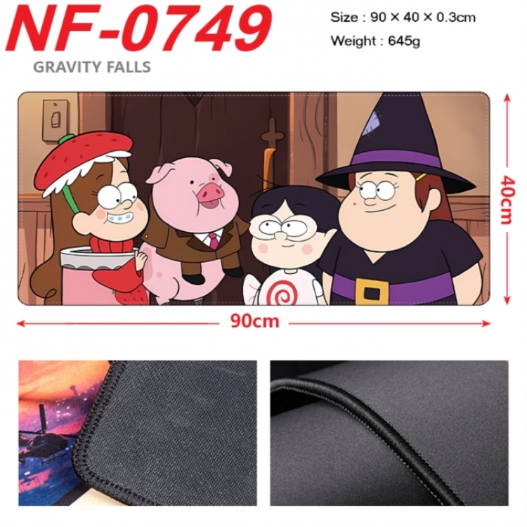 Gravity Falls Anime peripheral lock edge mouse pad 90X40cm