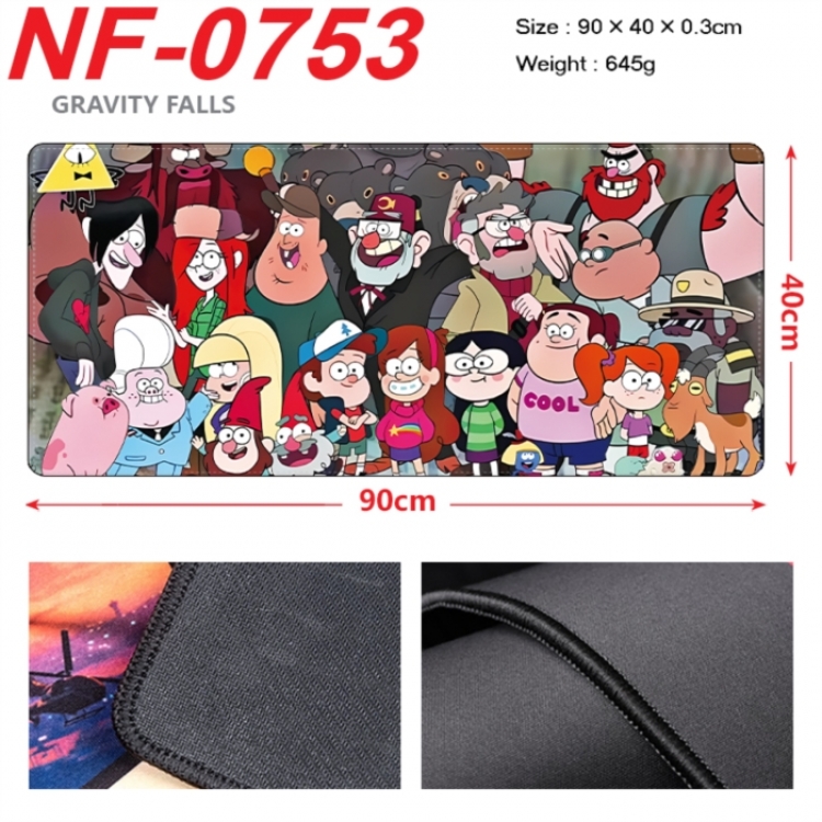 Gravity Falls Anime peripheral lock edge mouse pad 90X40cm