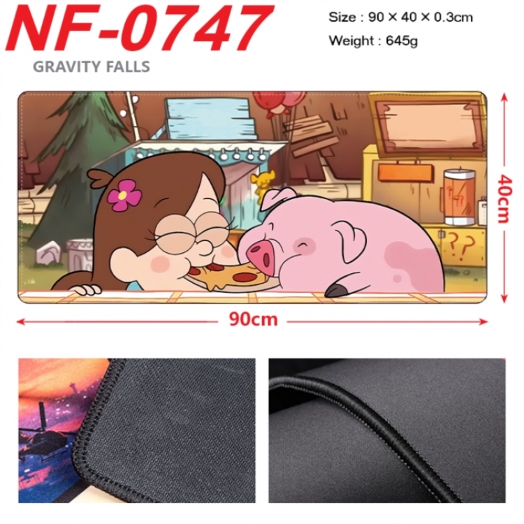 Gravity Falls Anime peripheral lock edge mouse pad 90X40cm