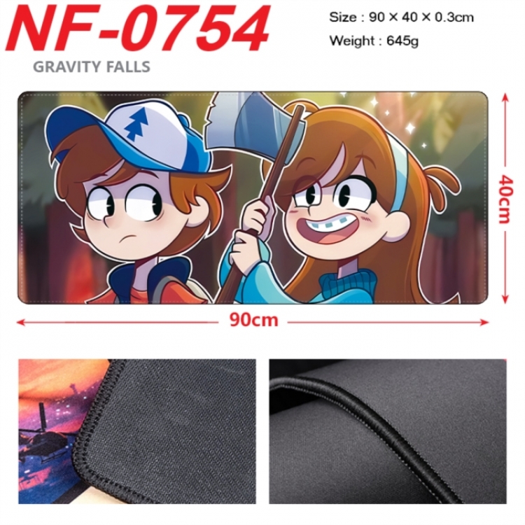 Gravity Falls Anime peripheral lock edge mouse pad 90X40cm