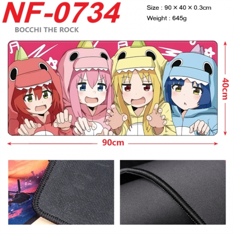 BOCCHI THE ROCK! Anime peripheral lock edge mouse pad 90X40cm