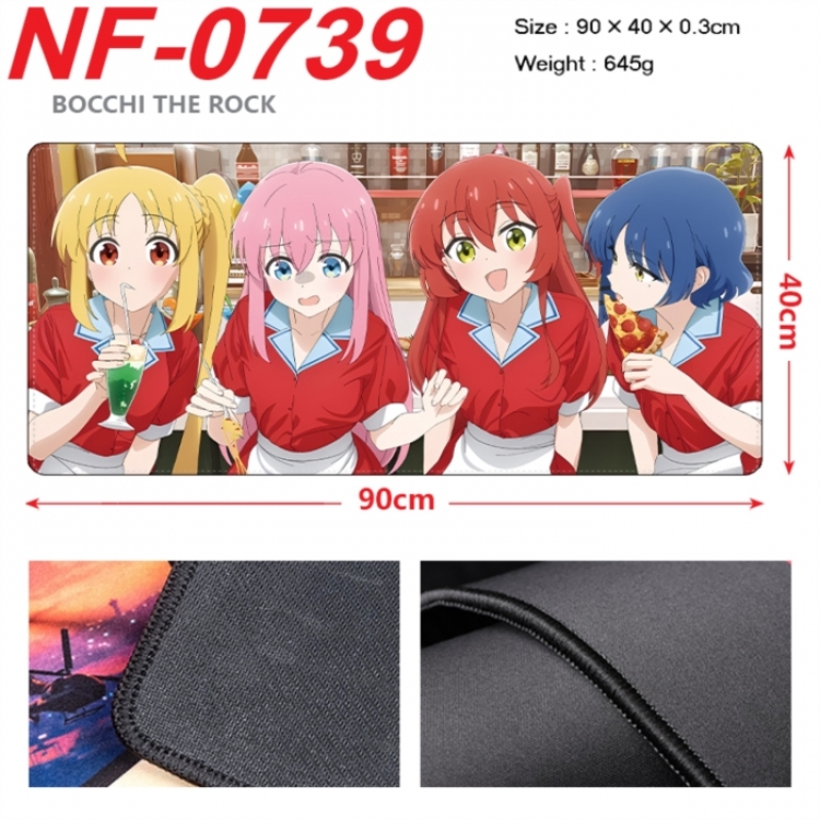 BOCCHI THE ROCK! Anime peripheral lock edge mouse pad 90X40cm
