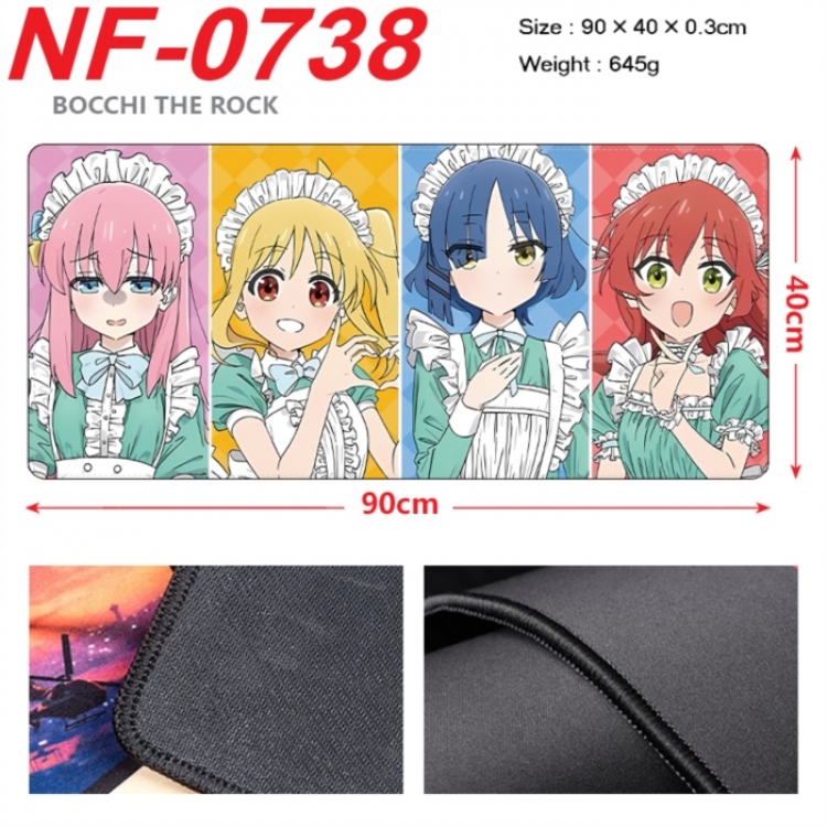 BOCCHI THE ROCK! Anime peripheral lock edge mouse pad 90X40cm