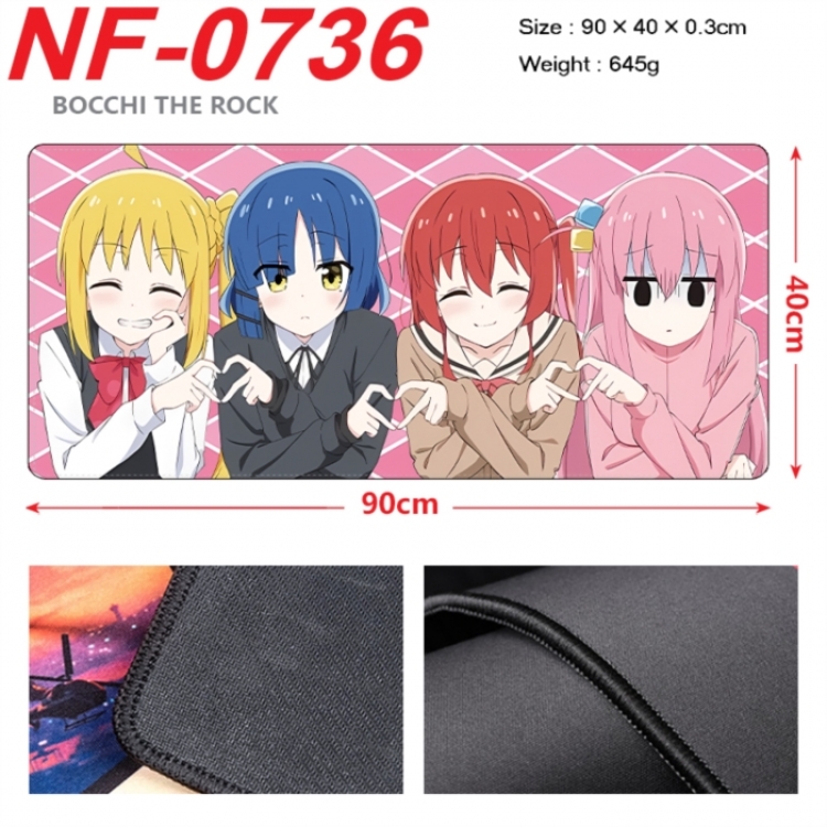 BOCCHI THE ROCK! Anime peripheral lock edge mouse pad 90X40cm