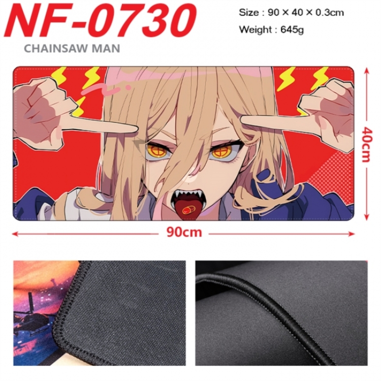 Chainsaw man Anime peripheral lock edge mouse pad 90X40cm