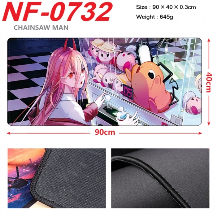 Chainsaw man Anime peripheral lock edge mouse pad 90X40cm