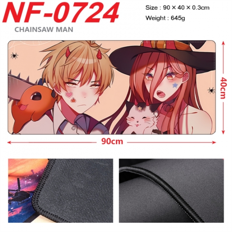 Chainsaw man Anime peripheral lock edge mouse pad 90X40cm